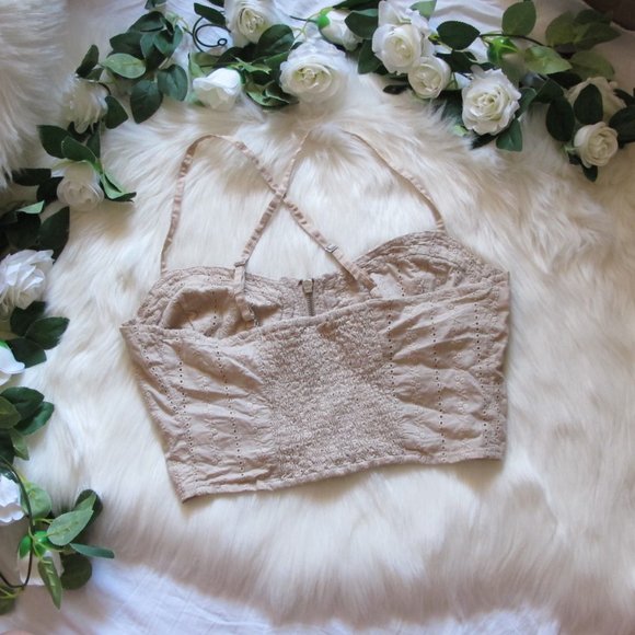 Guess | Jeweled Crop Zipper Front Adjustable Cross Back Straps - Picture 3 of 6